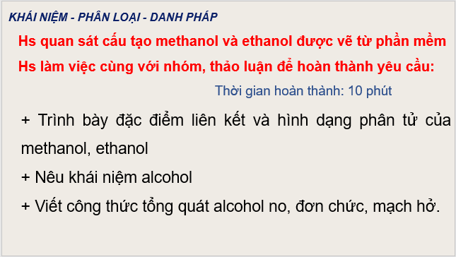 Giáo án điện tử Hóa 11 Cánh diều Bài 16: Alcohol | PPT Hóa học 11