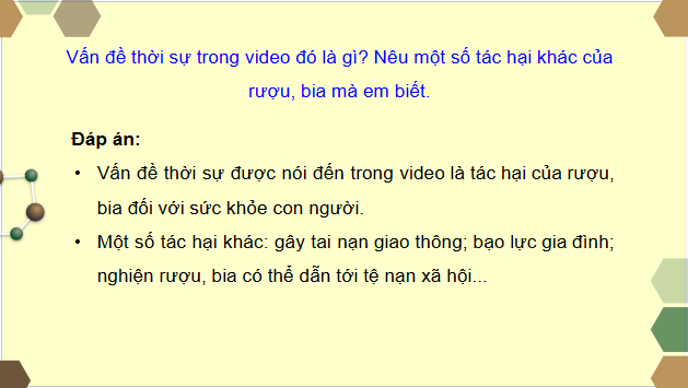 Giáo án điện tử Hóa 11 Chân trời sáng tạo Bài 16: Alcohol | PPT Hóa học 11