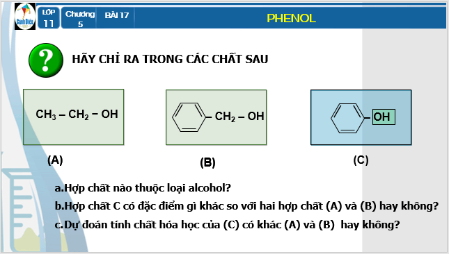 Giáo án điện tử Hóa 11 Cánh diều Bài 17: Phenol | PPT Hóa học 11