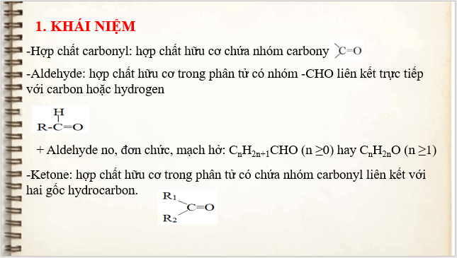 Giáo án điện tử Hóa 11 Cánh diều Bài 18: Hợp chất carbonyl | PPT Hóa học 11