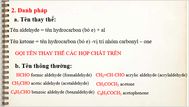 Giáo án điện tử Hóa 11 Cánh diều Bài 18: Hợp chất carbonyl | PPT Hóa học 11