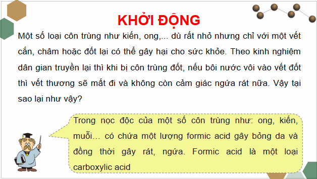 Giáo án điện tử Hóa 11 Chân trời sáng tạo Bài 19: Carboxylic acid | PPT Hóa học 11