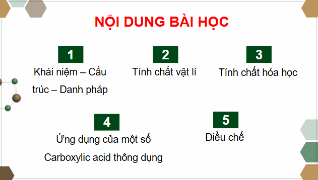 Giáo án điện tử Hóa 11 Chân trời sáng tạo Bài 19: Carboxylic acid | PPT Hóa học 11