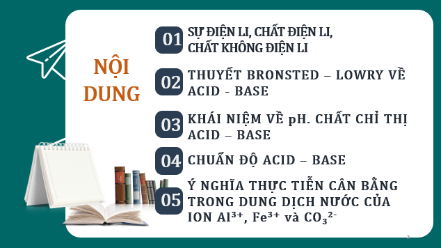 Giáo án điện tử Hóa 11 Chân trời sáng tạo Bài 2: Cân bằng trong dung dịch nước | PPT Hóa học 11