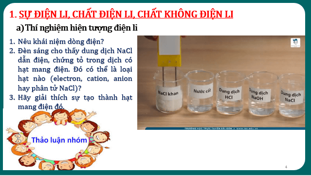 Giáo án điện tử Hóa 11 Chân trời sáng tạo Bài 2: Cân bằng trong dung dịch nước | PPT Hóa học 11