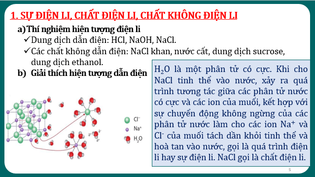 Giáo án điện tử Hóa 11 Chân trời sáng tạo Bài 2: Cân bằng trong dung dịch nước | PPT Hóa học 11