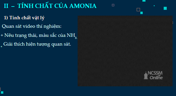 Giáo án điện tử Hóa 11 Chân trời sáng tạo Bài 4: Ammonia và một số hợp chất ammonium | PPT Hóa học 11