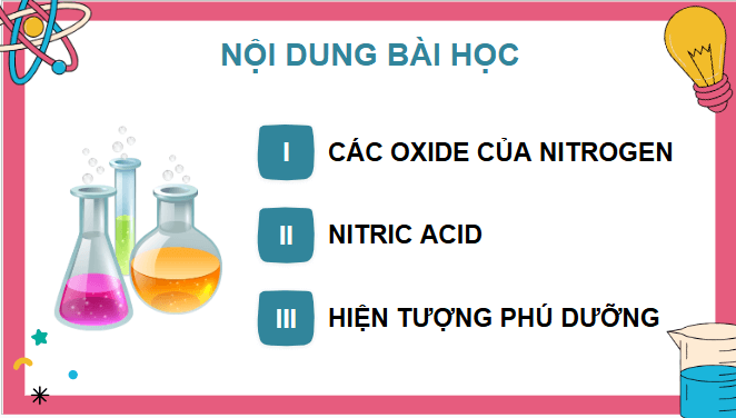 Giáo án điện tử Hóa 11 Kết nối tri thức Bài 6: Một số hợp chất của nitrogen với oxygen | PPT Hóa học 11