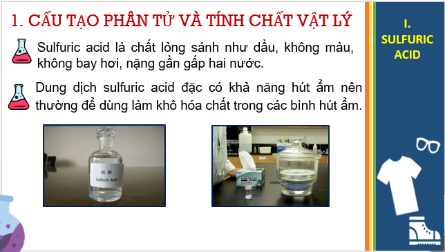 Giáo án điện tử Hóa 11 Chân trời sáng tạo Bài 7: Sulfuric acid và muối sulfate | PPT Hóa học 11