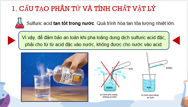 Giáo án điện tử Hóa 11 Chân trời sáng tạo Bài 7: Sulfuric acid và muối sulfate | PPT Hóa học 11