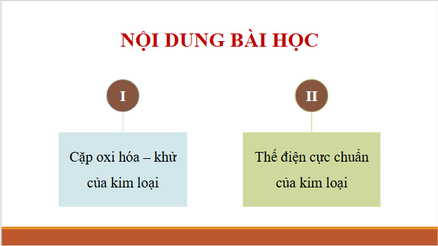 Giáo án điện tử Hóa 12 Cánh diều Bài 10: Thế điện cực chuẩn của kim loại | PPT Hóa học 12