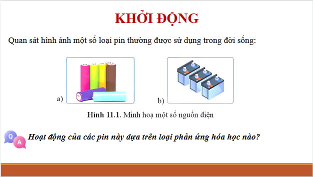 Giáo án điện tử Hóa 12 Cánh diều Bài 11: Nguồn điện hoá học | PPT Hóa học 12