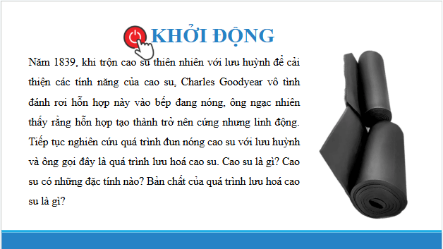 Giáo án điện tử Hóa 12 Chân trời Bài 11: Tơ – Cao su – Keo dán tổng hợp | PPT Hóa học 12 Chân trời sáng tạo