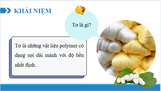 Giáo án điện tử Hóa 12 Chân trời Bài 11: Tơ – Cao su – Keo dán tổng hợp | PPT Hóa học 12 Chân trời sáng tạo