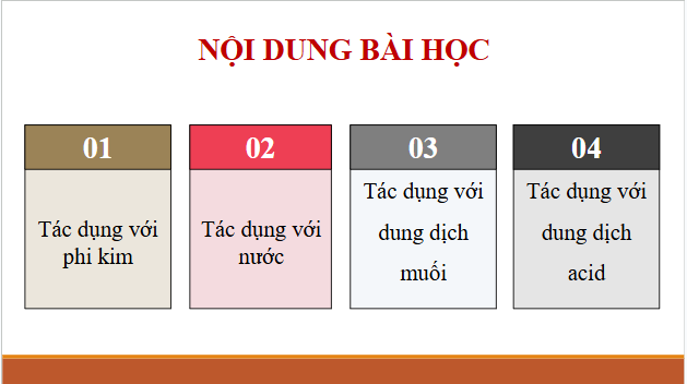 Giáo án điện tử Hóa 12 Cánh diều Bài 14: Tính chất hoá học của kim loại | PPT Hóa học 12