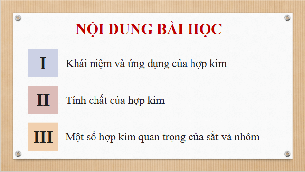 Giáo án điện tử Hóa 12 Kết nối Bài 21: Hợp kim | PPT Hóa học 12 Kết nối tri thức