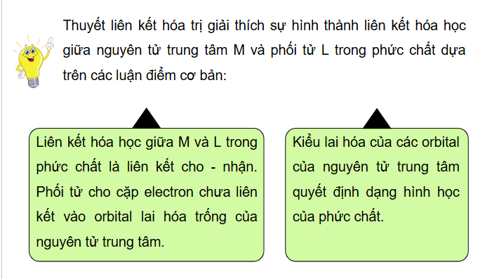 Giáo án điện tử Chuyên đề Hóa 12 Kết nối tri thức Bài 8: Liên kết và cấu tạo của phức chất | PPT Chuyên đề Hóa học 12