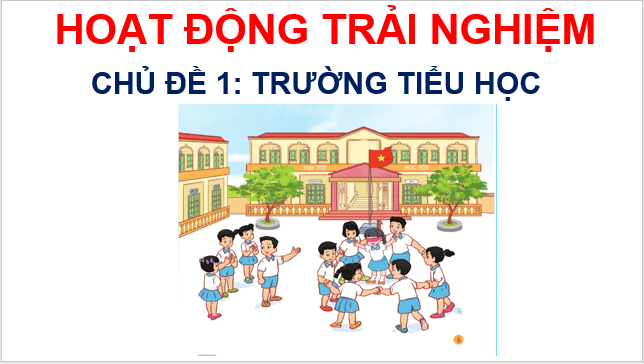 Giáo án điện tử HĐTN lớp 1 Cánh diều Tuần 1: Trường Tiểu học của em | PPT Hoạt động trải nghiệm lớp 1