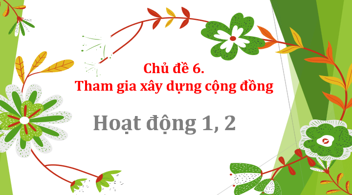 Giáo án điện tử HĐTN 10 Kết nối tri thức Chủ đề 6: Tham gia xây dựng cộng đồng | PPT Hoạt động trải nghiệm 10