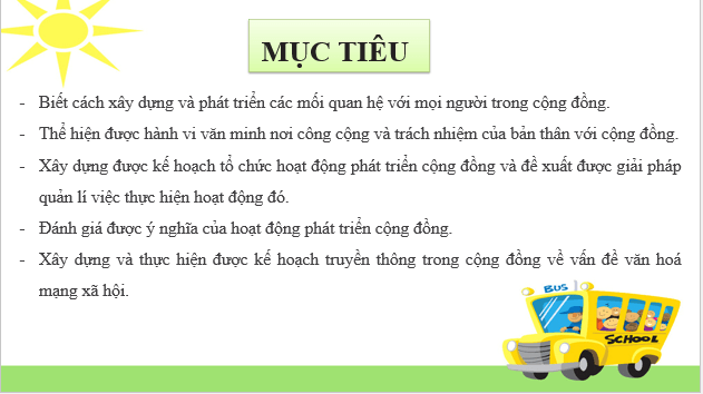 Giáo án điện tử HĐTN 11 Kết nối tri thức Chủ đề 5: Phát triển cộng đồng | PPT Hoạt động trải nghiệm 11