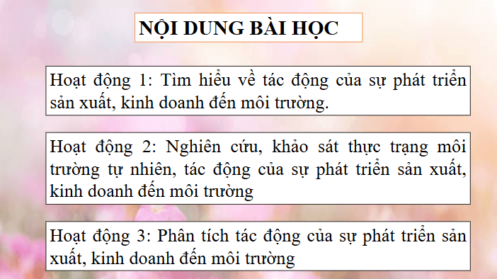 Giáo án điện tử HĐTN 11 Kết nối tri thức Chủ đề 7: Bảo vệ môi trường | PPT Hoạt động trải nghiệm 11