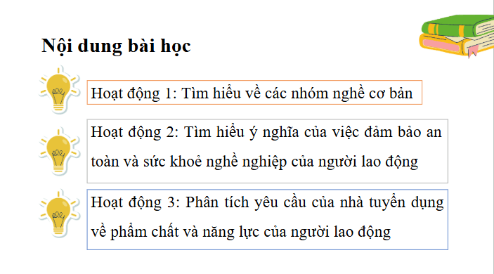 Giáo án điện tử HĐTN 11 Kết nối tri thức Chủ đề 8: Các nhóm nghề cơ bản và yêu cầu của thị trường lao động | PPT Hoạt động trải nghiệm 11