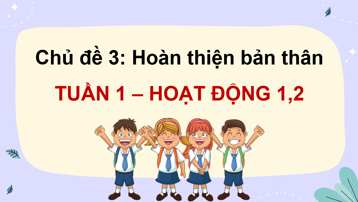 Giáo án điện tử HĐTN 12 Kết nối tri thức Chủ đề 3: Hoàn thiện bản thân | PPT Hoạt động trải nghiệm 12