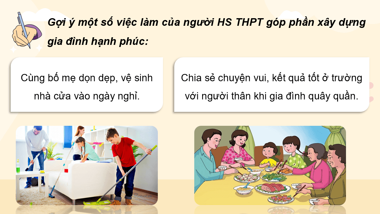 Giáo án điện tử HĐTN 12 Kết nối tri thức Chủ đề 4: Trách nhiệm với gia đình | PPT Hoạt động trải nghiệm 12