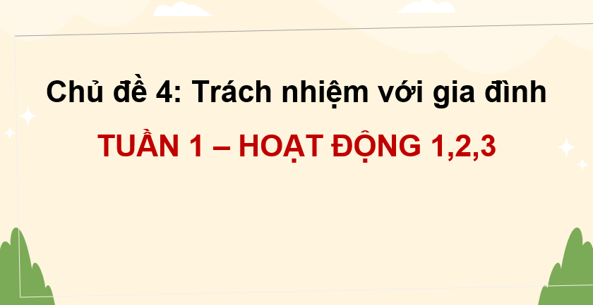 Giáo án điện tử HĐTN 12 Kết nối tri thức Chủ đề 4: Trách nhiệm với gia đình | PPT Hoạt động trải nghiệm 12