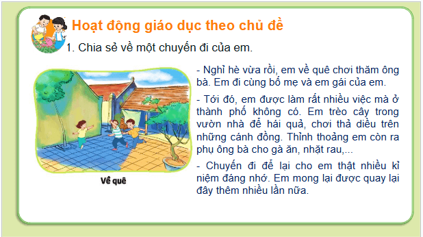 Giáo án điện tử HĐTN lớp 2 Kết nối tri thức Tuần 17: Hành trang lên đường | PPT Hoạt động trải nghiệm lớp 2
