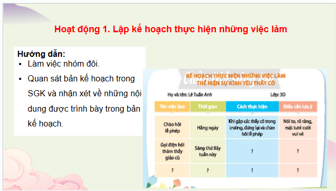 Giáo án điện tử HĐTN lớp 3 Chân trời sáng tạo Tuần 10 | PPT Hoạt động trải nghiệm lớp 3