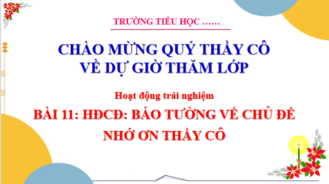 Giáo án điện tử HĐTN lớp 3 Cánh diều Tuần 11 | PPT Hoạt động trải nghiệm lớp 3