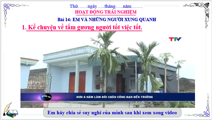 Giáo án điện tử HĐTN lớp 3 Cánh diều Tuần 14 | PPT Hoạt động trải nghiệm lớp 3