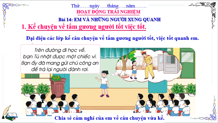 Giáo án điện tử HĐTN lớp 3 Cánh diều Tuần 14 | PPT Hoạt động trải nghiệm lớp 3