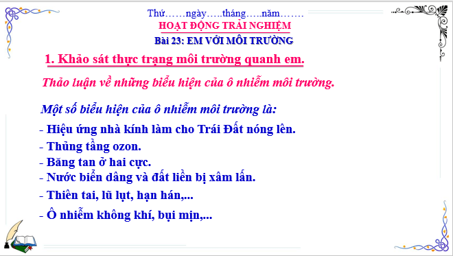 Giáo án điện tử HĐTN lớp 3 Cánh diều Tuần 23 | PPT Hoạt động trải nghiệm lớp 3