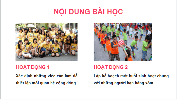 Giáo án điện tử HĐTN 6 Kết nối tri thức Bài 1: Thiết lập quan hệ với cộng đồng | PPT Hoạt động trải nghiệm 6