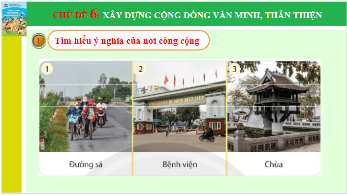 Giáo án điện tử HĐTN 6 Chân trời sáng tạo Chủ đề 6: Xây dựng cộng đồng văn minh, thân thiện | PPT Hoạt động trải nghiệm 6