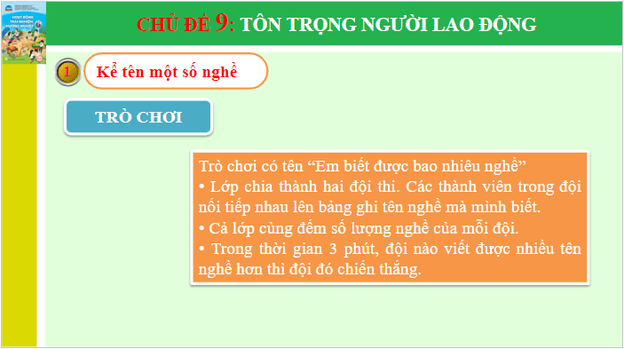 Giáo án điện tử HĐTN 6 Chân trời sáng tạo Chủ đề 9: Tôn trọng người lao động | PPT Hoạt động trải nghiệm 6