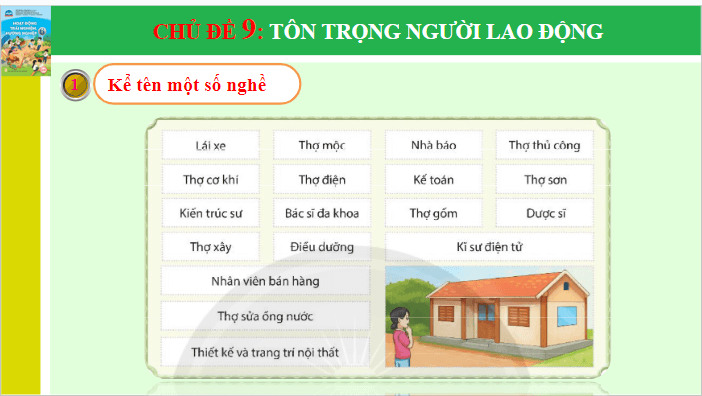 Giáo án điện tử HĐTN 6 Chân trời sáng tạo Chủ đề 9: Tôn trọng người lao động | PPT Hoạt động trải nghiệm 6