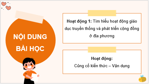Giáo án điện tử HĐTN 8 Kết nối tri thức Bài 1: Tham gia các hoạt động giáo dục truyền thống và phát triển cộng đồng ở địa phương | PPT Hoạt động trải nghiệm 8