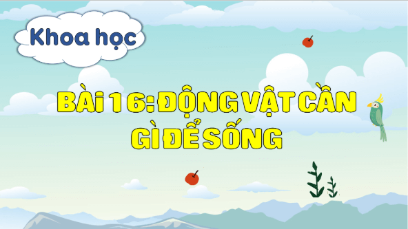 Giáo án điện tử Khoa học lớp 4 Kết nối tri thức Bài 16: Động vật cần gì để sống? | PPT Khoa học 4