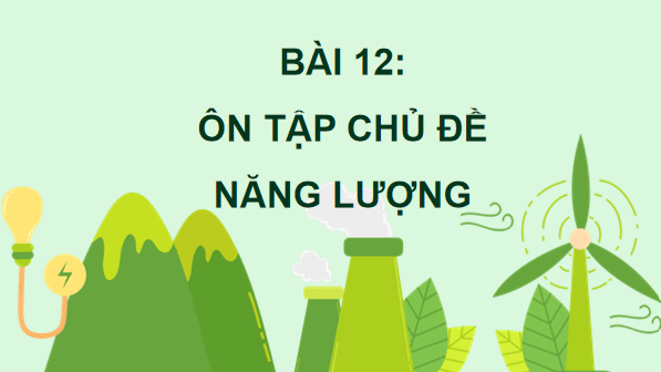 Giáo án điện tử Khoa học lớp 5 Kết nối tri thức Bài 12: Ôn tập chủ đề Năng lượng | PPT Khoa học 5