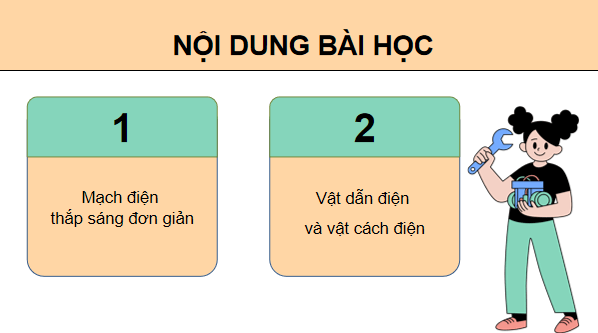 Giáo án điện tử Khoa học lớp 5 Kết nối tri thức Bài 9: Mạch điện đơn giản. Vật dẫn điện và vật cách điện | PPT Khoa học 5