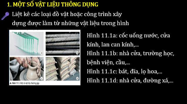 Giáo án điện tử KNTN 6 Chân trời sáng tạo Bài 11: Một số vật liệu thông dụng | PPT Khoa học tự nhiên 6