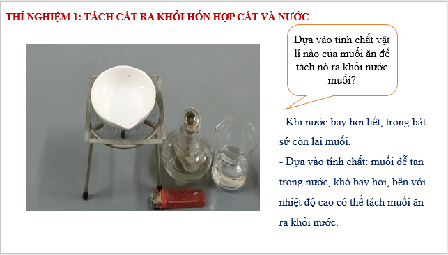 Giáo án điện tử KNTN 6 Cánh diều Bài 11: Tách chất ra khỏi hỗn hợp | PPT Khoa học tự nhiên 6