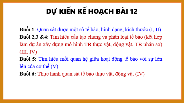 Giáo án điện tử KNTN 6 Cánh diều Bài 12: Tế bào – đơn vị cơ sở của sự sống | PPT Khoa học tự nhiên 6