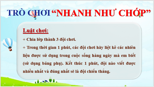 Giáo án điện tử KNTN 6 Kết nối tri thức Bài 14: Một số nhiên liệu | PPT Khoa học tự nhiên 6