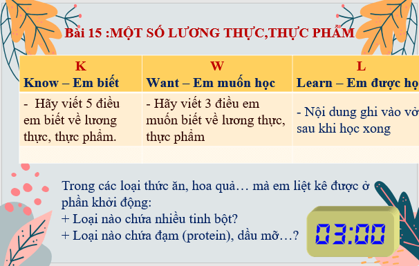 Giáo án điện tử KNTN 6 Kết nối tri thức Bài 15: Một số lương thực, thực phẩm | PPT Khoa học tự nhiên 6