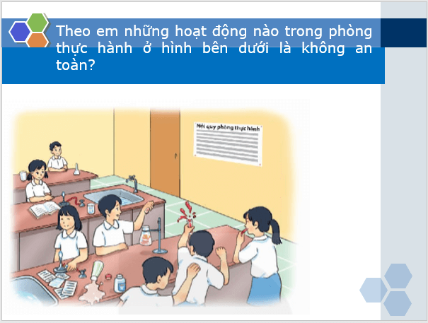 Giáo án điện tử KNTN 6 Kết nối tri thức Bài 2: An toàn trong phòng thực hành | PPT Khoa học tự nhiên 6