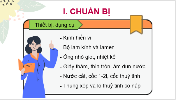 Giáo án điện tử KNTN 6 Kết nối tri thức Bài 28: Thực hành: Làm sữa chua và quan sát vi khuẩn | PPT Khoa học tự nhiên 6